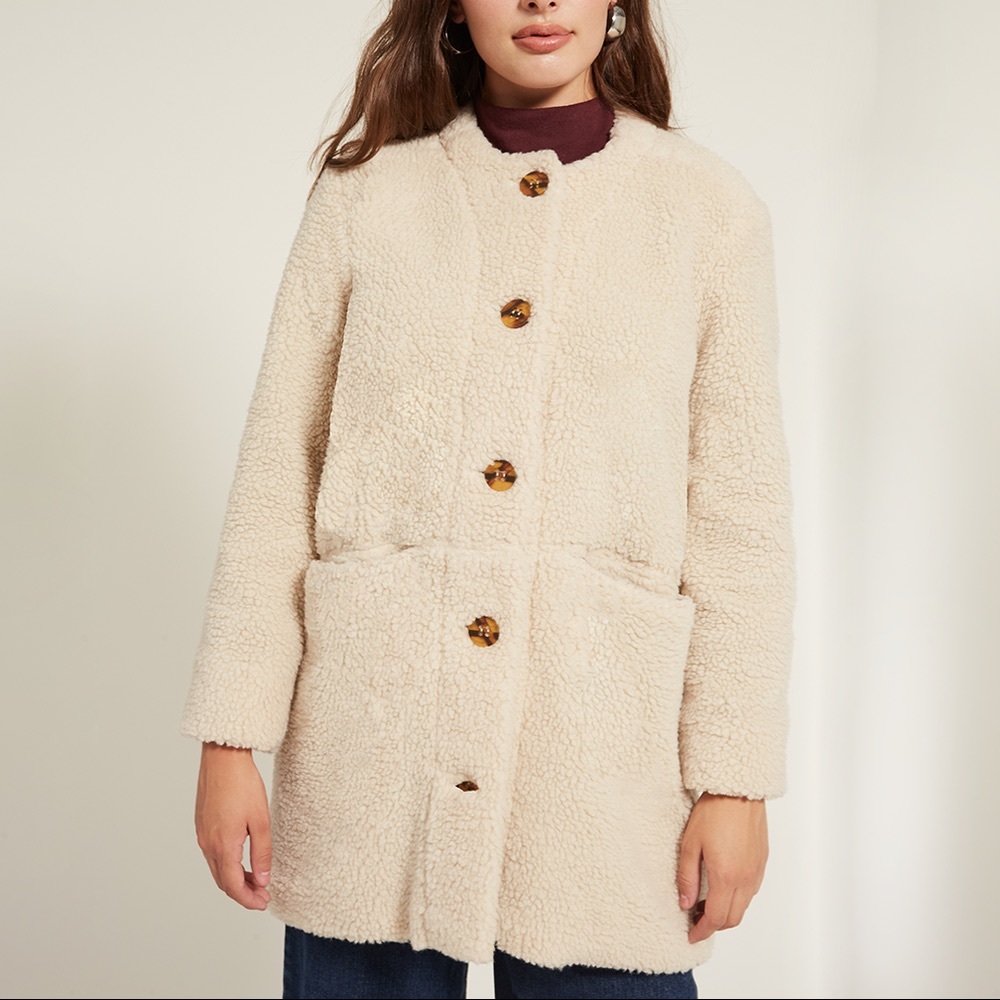 Loup faux shearling coat, S